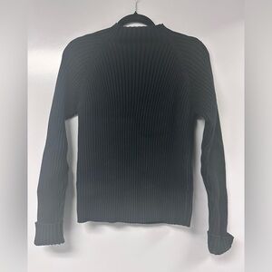 Relativity Women’s Black Ribbed Mock-Neck Sweater Size XL - 100% Cotton